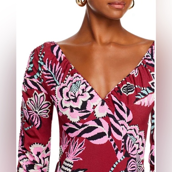 FARM Rio Pineapple Inspiration Gathered Dress  - M - Picture 2 of 16